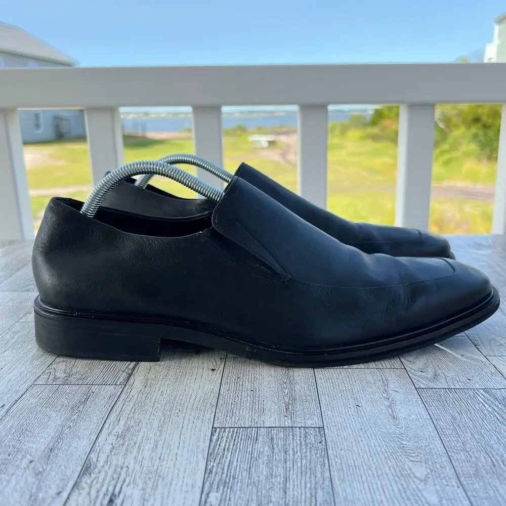 Cole Haan Black Leather Square Toe Loafer Slip On Men’s Size 11.5M C09422 FL11